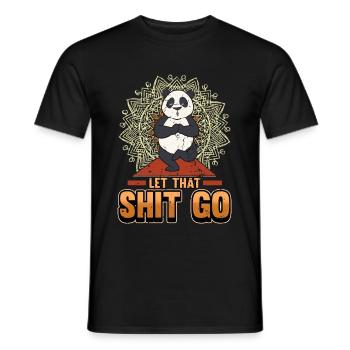 Yoga Meditation Namaste Panda Spruch Geschenk - Männer T-Shirt - Schwarz - Vorne - AI Model Male 178 light (178cm)
