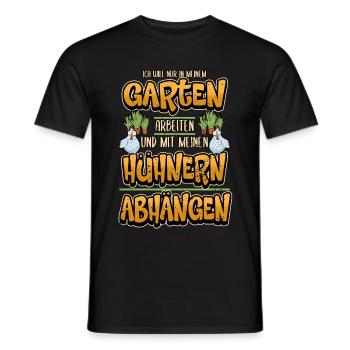 Gärtner Gartenspruch Hühner Lustig Spruch Geschenk - Männer T-Shirt - Schwarz - Vorne - AI Model Male 178 light (178cm)