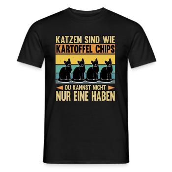 Katze Kätzchen Lustige Sprüche Haustier Geschenk - Männer T-Shirt - Schwarz - Vorne - AI Model Male 178 light (178cm)