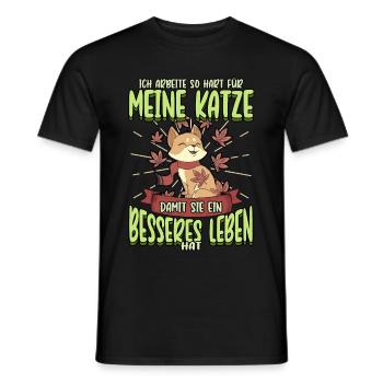 Katze Kätzchen Lustige Sprüche Haustier Geschenk - Männer T-Shirt - Schwarz - Vorne - AI Model Male 178 light (178cm)