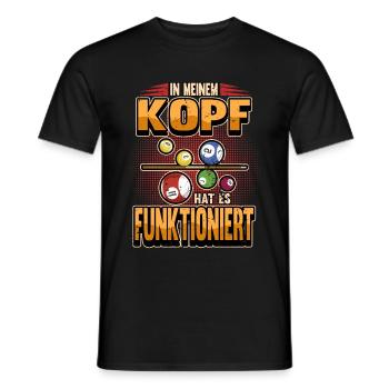 Lustig Billard Queue Billardkugel Spruch Geschenk - Männer T-Shirt - Schwarz - Vorne - AI Model Male 178 light (178cm)