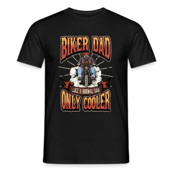 Drôle de moto papa papa Bike Sort cadeau - T-shirt homme - noir - Devant - AI Model Male 178 light (178cm)