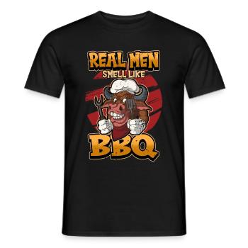 Grill Grilled Meat BBQ Saying Funny Gift - Men's T-Shirt - black - Front - AI Model Male 178 light (178cm)