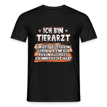 Tierarzt Tiermedizin Tierarzthelferin Lustig - Männer T-Shirt - Schwarz - Vorne - AI Model Male 178 light (178cm)
