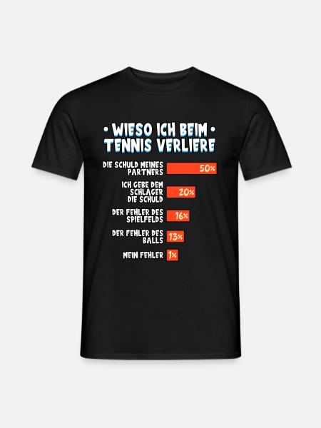 Tennis Sort Hobby Tennisschläger Spruch Lustig - Männer T-Shirt - Schwarz