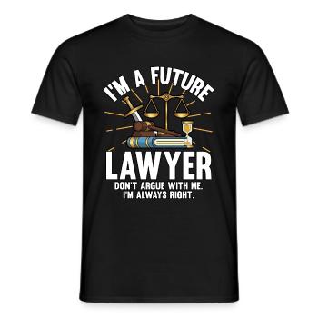 Lawyer Jura Lustig Lawyer Richter Gift - Men's T-Shirt - black - Front - AI Model Male 178 light (178cm)