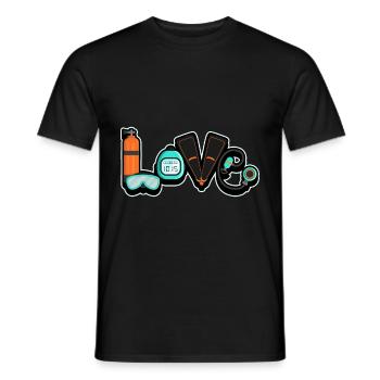 Diving Snorkeling Holiday Coral Reef Divers - Men's T-Shirt - black - Front - AI Model Male 178 light (178cm)