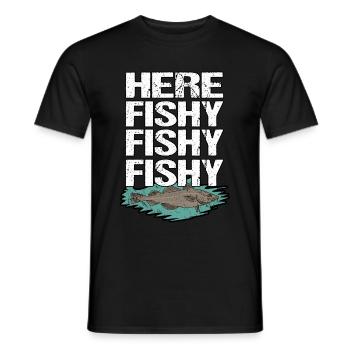 Angeln Fischen Fisch Lustig Angelrute Fischer - Männer T-Shirt - Schwarz - Vorne - AI Model Male 178 light (178cm)