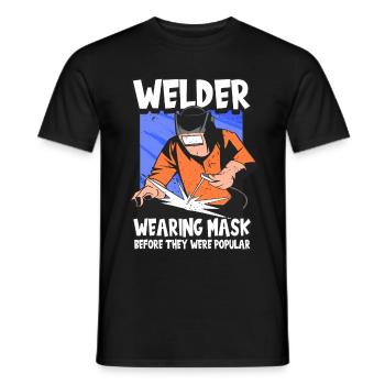 Welder Welder Welding Specialist Lustig Profession - Men's T-Shirt - black - Front - AI Model Male 178 light (178cm)