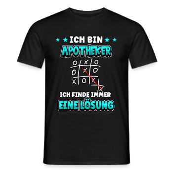 Ich bin Apotheker ich finde immer eine Lösung - Männer T-Shirt - Schwarz - Vorne - AI Model Male 178 light (178cm)