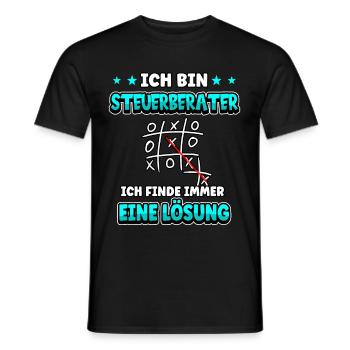 Ich bin Steuerberater ich finde immer eine Lösung - Männer T-Shirt - Schwarz - Vorne - AI Model Male 178 light (178cm)