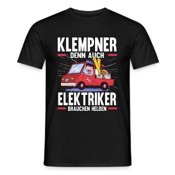 Klempner Sanitär Handwerker Gas Wasser Scheiße - Männer T-Shirt - Schwarz - Vorne - AI Model Male 178 light (178cm)