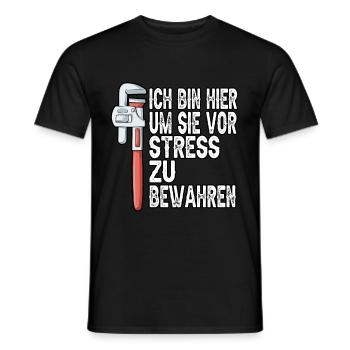 Klempner Sanitär Handwerker Gas Wasser Scheiße - Männer T-Shirt - Schwarz - Vorne - AI Model Male 178 light (178cm)