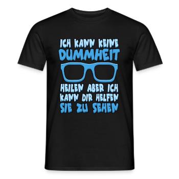 Optiker Ich kann keine Dummheit heilen Spruch - Männer T-Shirt - Schwarz - Vorne - AI Model Male 178 light (178cm)