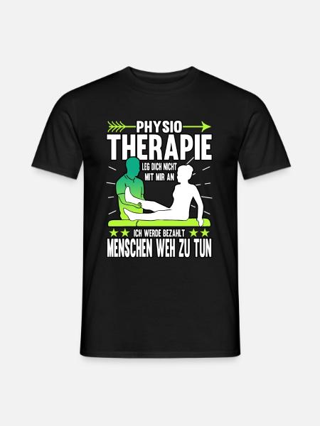 Physiotherapie Physiotherapeut Krankengymnastik - Männer T-Shirt - Schwarz