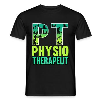 Physiotherapeut Physiotherapeut Krankengymnastik - Männer T-Shirt - Schwarz - Vorne - AI Model Male 178 light (178cm)