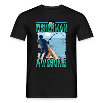 Pêche Ce pêcheur est génial chasse au poisson - T-shirt homme - noir - Devant - AI Model Male 178 light (178cm)