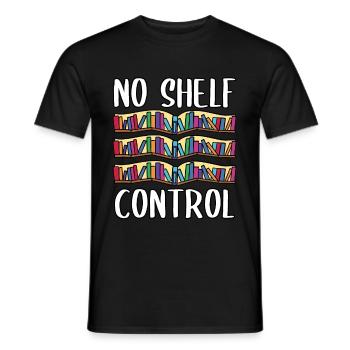 Bookworm No Shelf Control Funny Book Lover Reading - Männer T-Shirt - Schwarz - Vorne - AI Model Male 178 light (178cm)