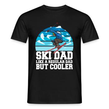 Skiing Ski Dad Like A Regular Dad But Cooler - Männer T-Shirt - Schwarz - Vorne - AI Model Male 178 light (178cm)