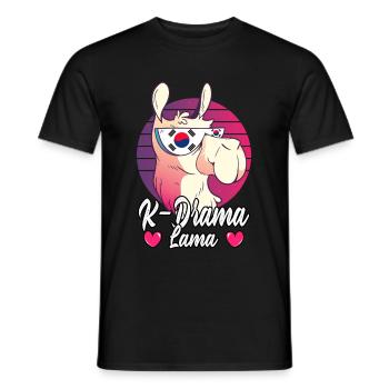K-Drama Série de films dramatiques coréens Lama - T-shirt homme - noir - Devant - AI Model Male 178 light (178cm)