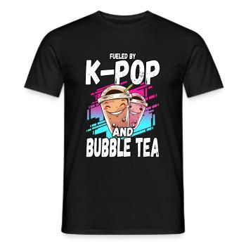 Drôle alimenté par la K-pop et le bubble tea Oppa South - T-shirt homme - noir - Devant - AI Model Male 178 light (178cm)
