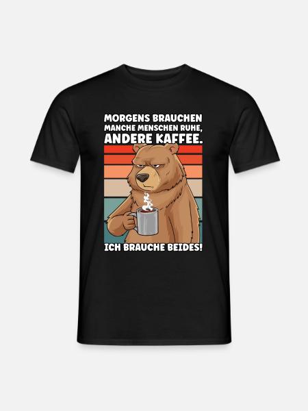 Filterkaffee Bär Kaffeebohne Kaffee Geschenk - Männer T-Shirt - Schwarz