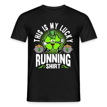 This Is My Lucky Running Shirt St. Patricks - Men's T-Shirt - black - Front - AI Model Male 178 light (178cm)