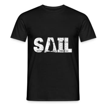 Sail Boating Sailing Boat Sail Captain - Men's T-Shirt - black - Front - AI Model Male 178 light (178cm)