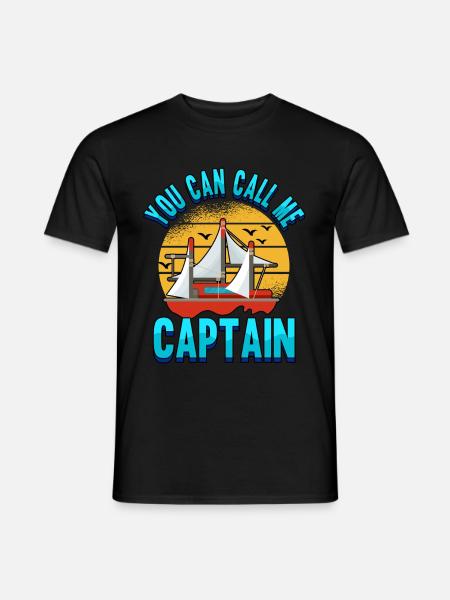 Vous pouvez m’appeler Captain Boat Boat Boat Boat Pontoon - T-shirt homme - noir