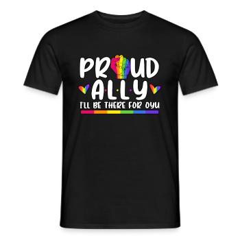 Proud Ally I'll Be There For You LGBT Pride Month - Men's T-Shirt - black - Front - AI Model Male 178 light (178cm)
