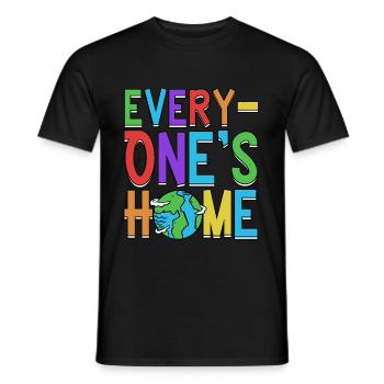 Anniversaire de conservation du Jour de la Terre de la maison de tout le monde - T-shirt homme - noir - Devant - AI Model Male 178 light (178cm)