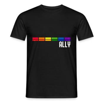 Ally LGBT Pride Month Gay Bi Trans - Men's T-Shirt - black - Front - AI Model Male 178 light (178cm)