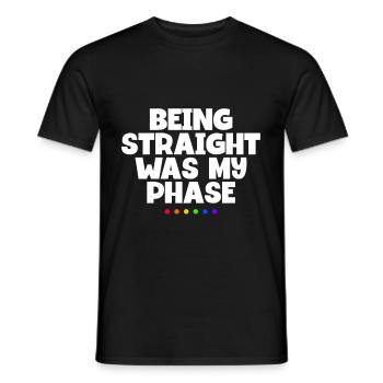 Being Straight Was My Phase Funny LGBT Pride Month - Männer T-Shirt - Schwarz - Vorne - AI Model Male 178 light (178cm)