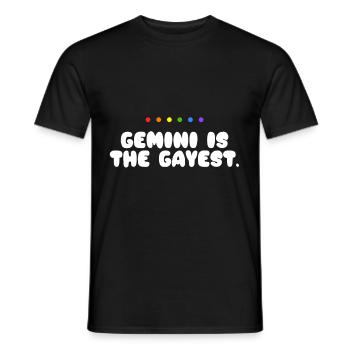 Gemini Is The Gayest Proud Ally LGBT Pride Month - Men's T-Shirt - black - Front - AI Model Male 178 light (178cm)