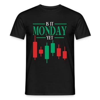 Est-ce lundi encore Blockchain Crypto Trading - T-shirt homme - noir - Devant - AI Model Male 178 light (178cm)