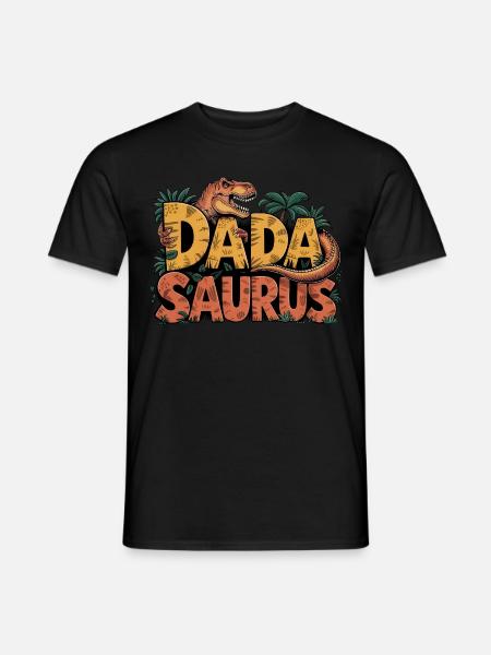 Dinosaur Dad Saurus Gift Dad - Men's T-Shirt - black
