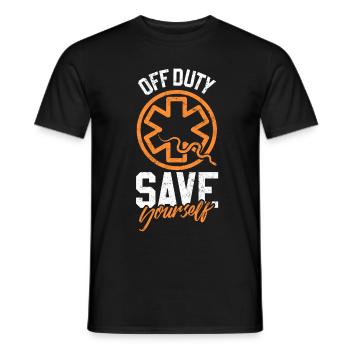 Rettungshelfer, Ambulanz, Rettungskraft - Männer T-Shirt - Schwarz - Vorne - AI Model Male 178 light (178cm)