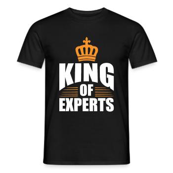 Roi des experts cadeau maître génie professionnel - T-shirt homme - noir - Devant - AI Model Male 178 light (178cm)
