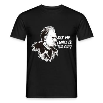 Nietzsche Philosophie Philosoph Denker - Männer T-Shirt - Schwarz - Vorne - AI Model Male 178 light (178cm)