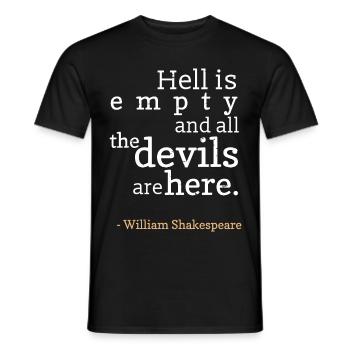 Shakespeare Drama Literature - Men's T-Shirt - black - Front - AI Model Male 178 light (178cm)