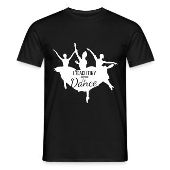 Professeur de ballet avec ballerine illustration - T-shirt homme - noir - Devant - AI Model Male 178 light (178cm)