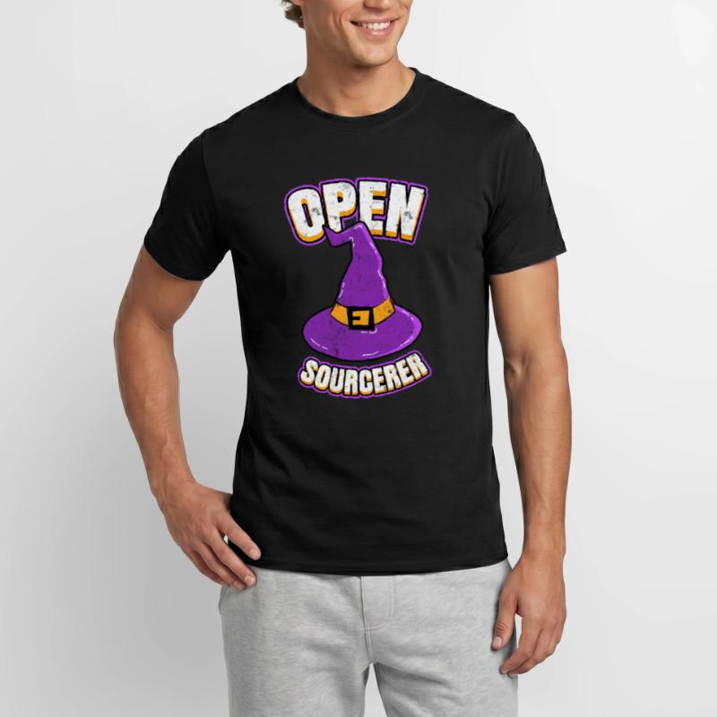 Open Sourcerer Programmierer Hacker Männer T-Shirt