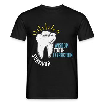 Wisdom tooth design - Men's T-Shirt - black - Front - AI Model Male 178 light (178cm)