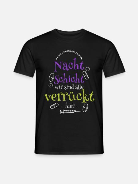 Krankenschwester Nachtschicht Krankenpfleger - Men's T-Shirt - black