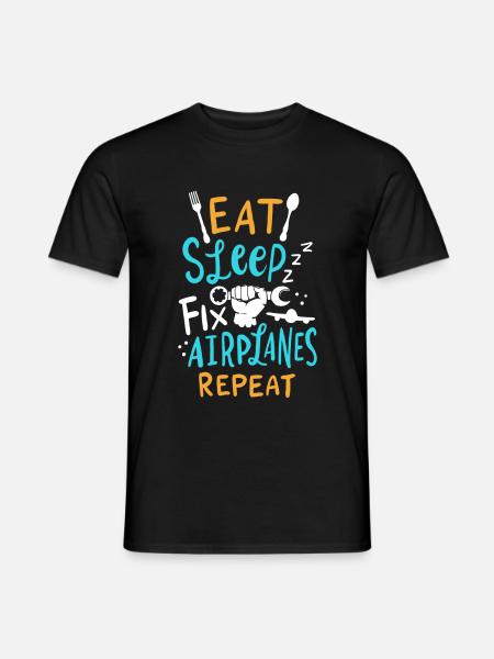 Flugzeugmechaniker Fluggerätmechaniker - Männer T-Shirt - Schwarz
