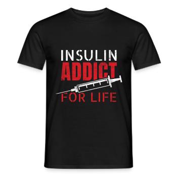 Insulin Diabetes Diabetiker - Männer T-Shirt - Schwarz - Vorne - AI Model Male 178 light (178cm)