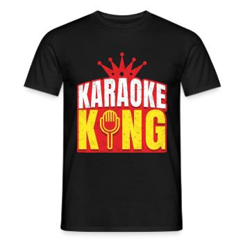 Karaoké Roi - T-shirt homme - noir - Devant - AI Model Male 178 light (178cm)