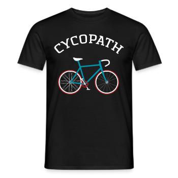 Cycopath - Cool Gift Design For A Cyclist - T-shirt homme - noir - Devant - AI Model Male 178 light (178cm)