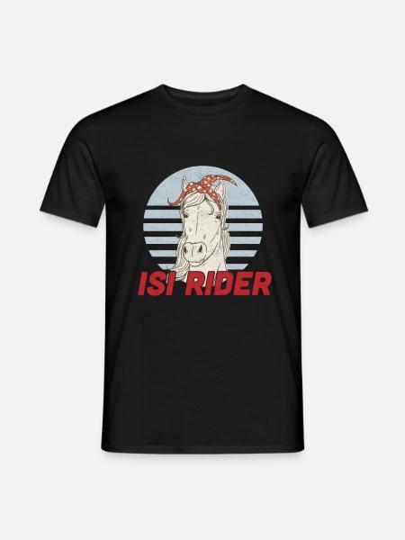 Reiten Islandpferd Isländer Pferd - Männer T-Shirt - Schwarz