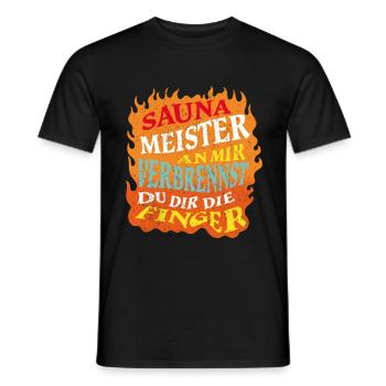 Sauna Saunameister - Männer T-Shirt - Schwarz - Vorne - AI Model Male 178 light (178cm)